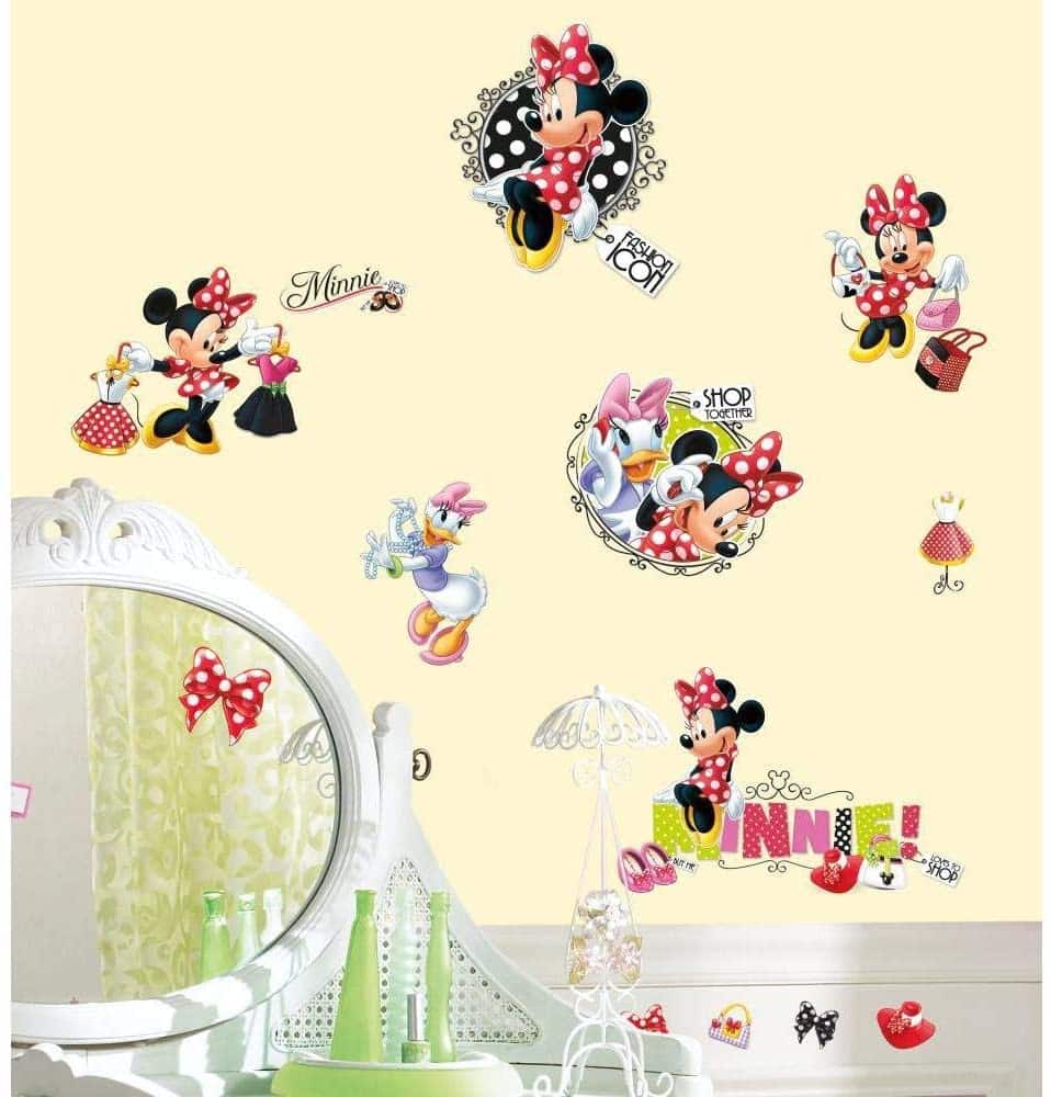 MINNIE MOUSE FASHIONISTA wall stickers 19 Decals Pink Disney Girls Room  Decor